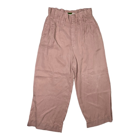 Anthropologie l High Rise Cropped Blythe Wide Leg Pants Size 4 - Picture 3 of 11